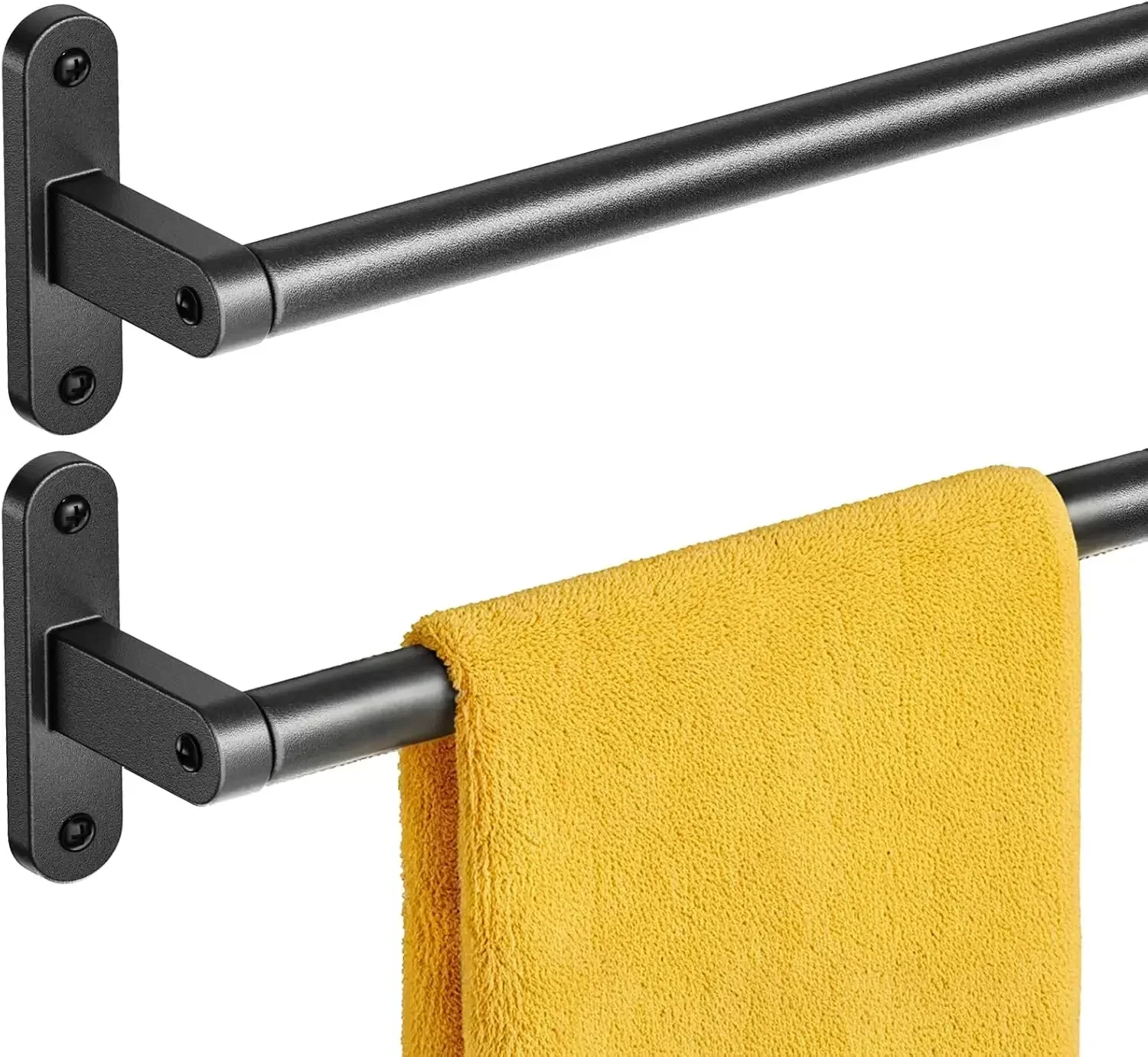 Home Essentials Bathroom Rack - Matzwart handdoekenrek voor de badkamer -