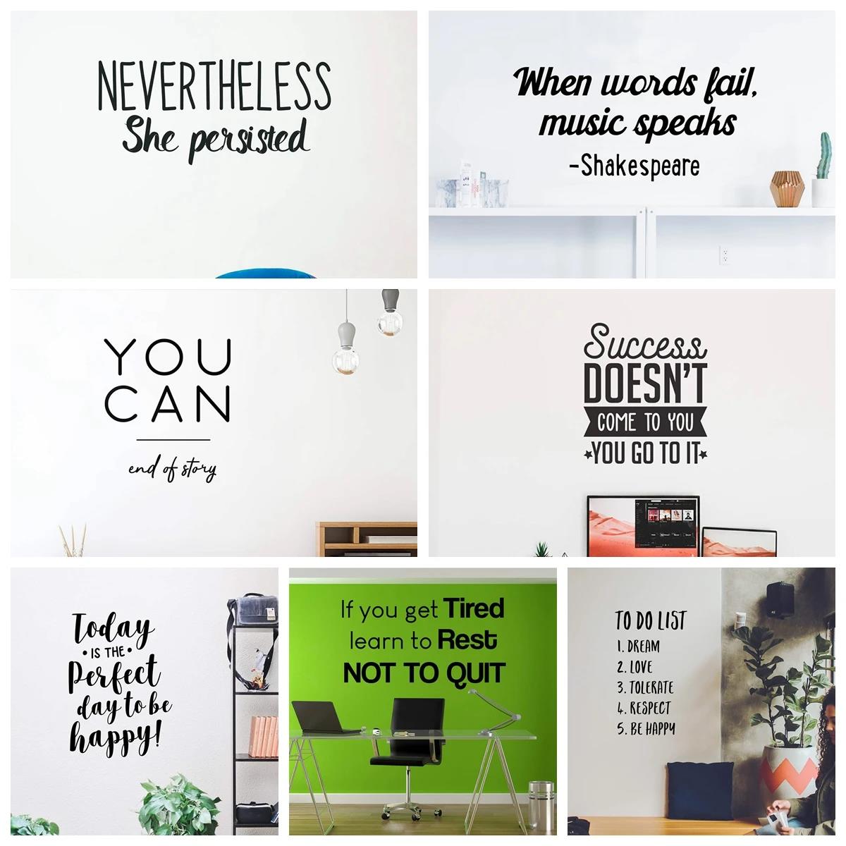 Home Bathroom Tiles - 1pc Quotes Muursticker zelfklevend Vinyl Waterdicht