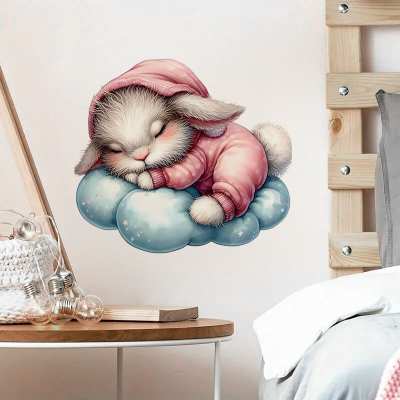 Home Bathroom Tiles - Leuke Sleepy Bunny sticker, waterdichte huis