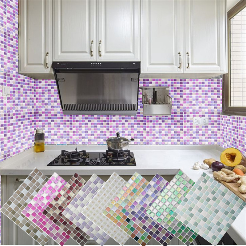 Home Bathroom Tiles Design - 3D Mozaïek Muurschildering Tegel Sticker Schil