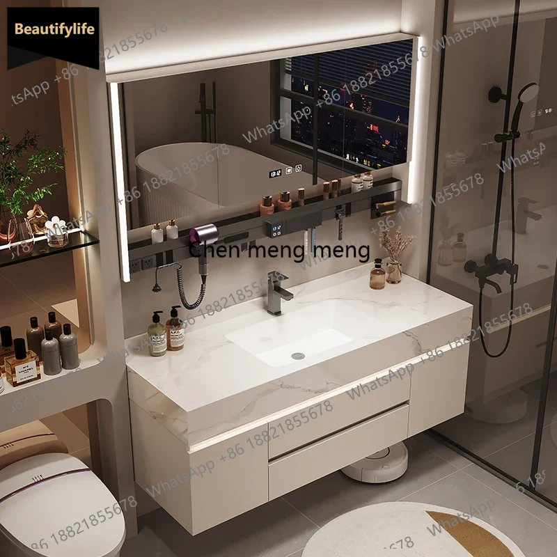 Home Bathroom Vanity Combo - B567 Partities Opslag Badkamerkast Organisator Spiegel