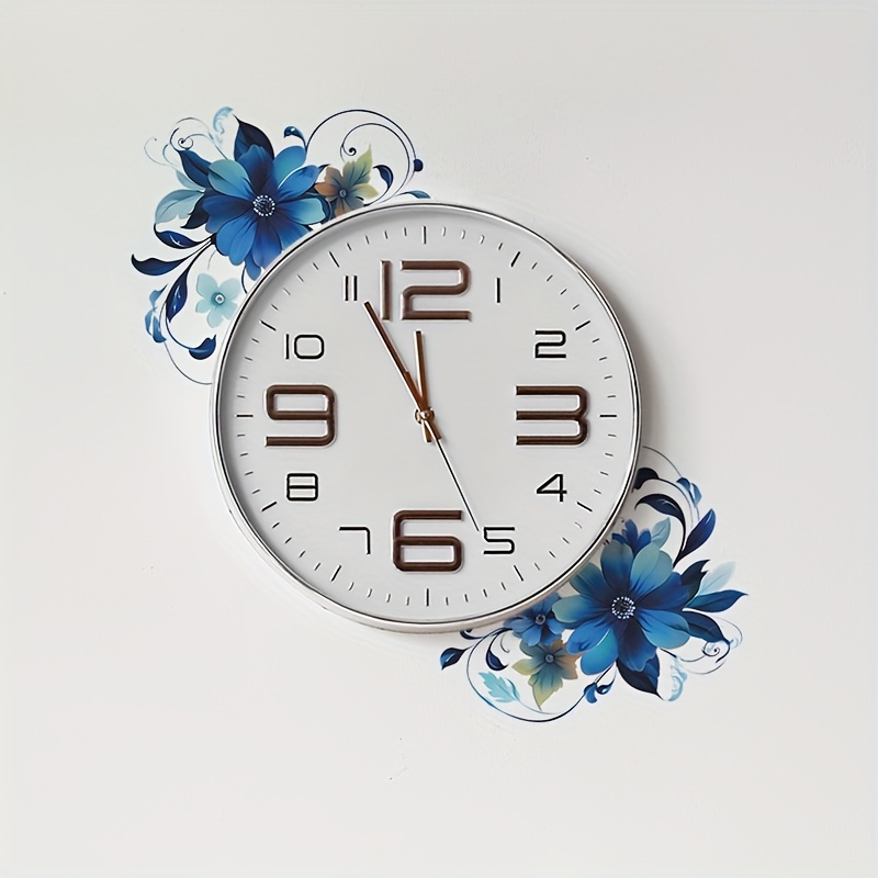 Home Bathroom Tiles Design - 2D platte 1-delige landelijke pastorale bloementhema-wandsticker,