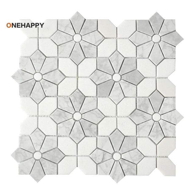 Home Bathroom Tiles Design - Mozaïek marmeren tegel voor keuken en