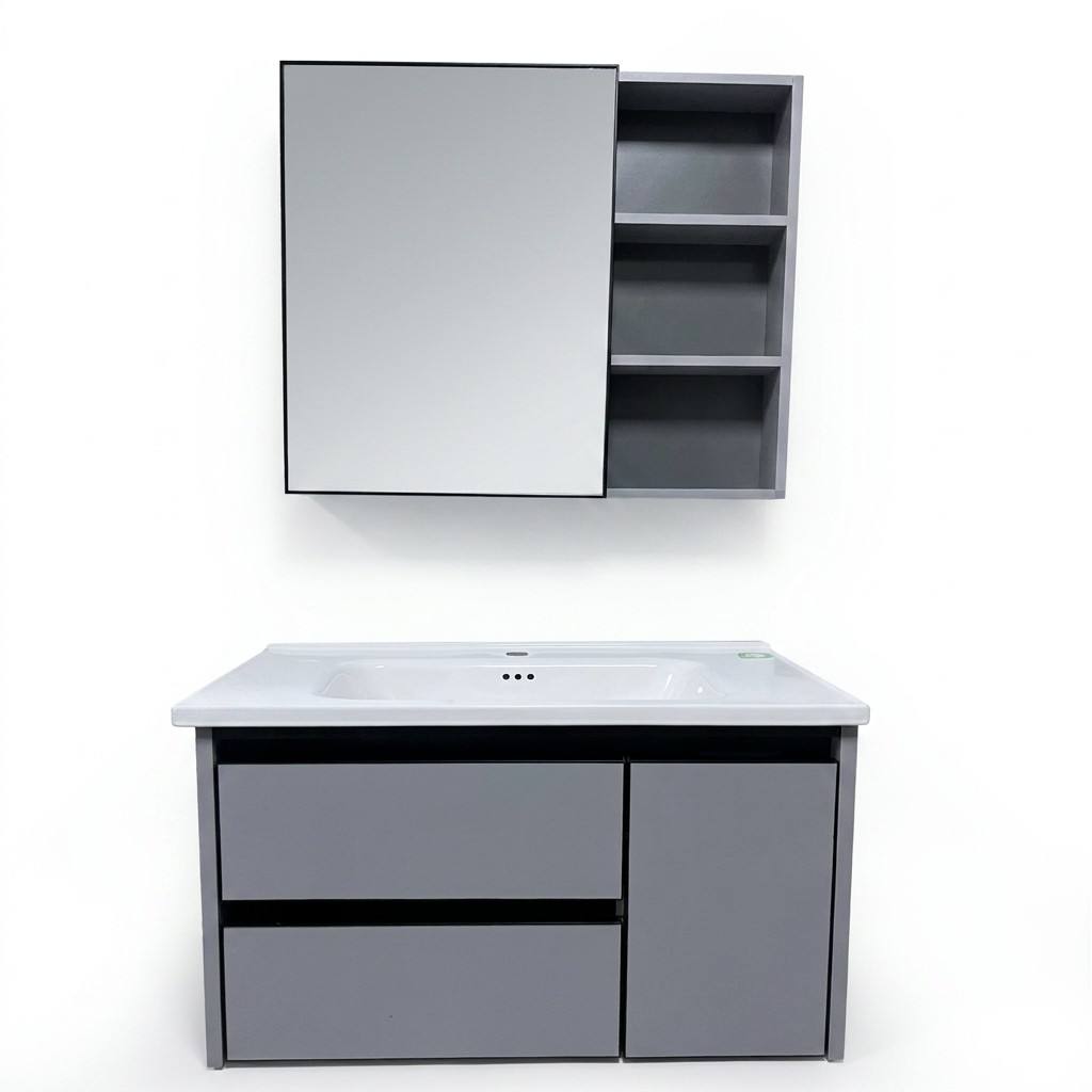 Home Bathroom Vanity Combo - Badkamerkastje Modern Eco-vriendelijk Wandmontage Badkamermeubel Spiegelkastje