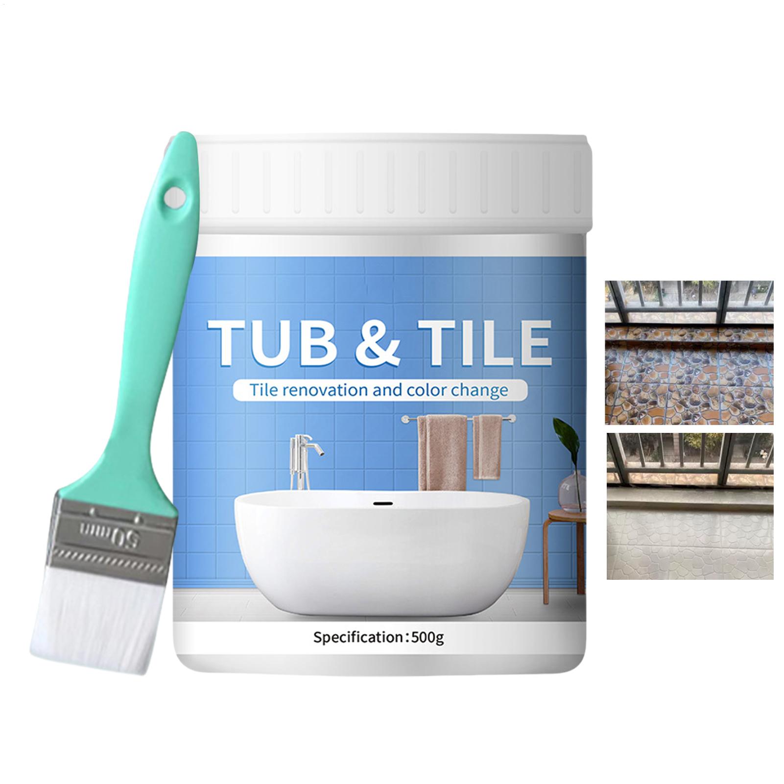 Home Bathroom Tiles - Badkamertegelverfset 500g Watergedragen sneldrogende badkamervernieuwingsset Eenvoudig
