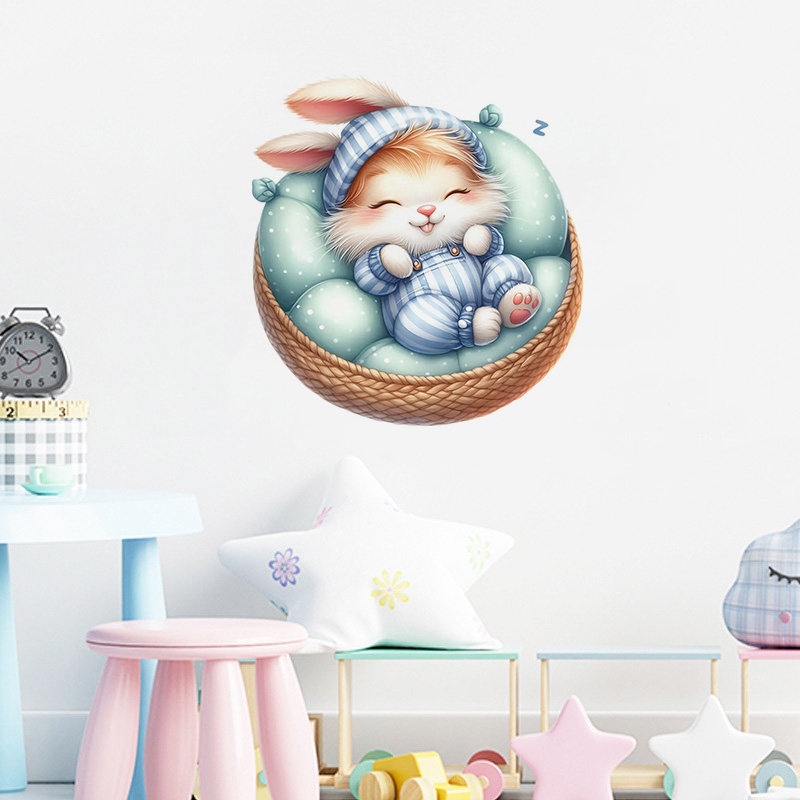 Leuke Sleepy Bunny sticker, wa - Home Bathroom Tiles recensie en prijs