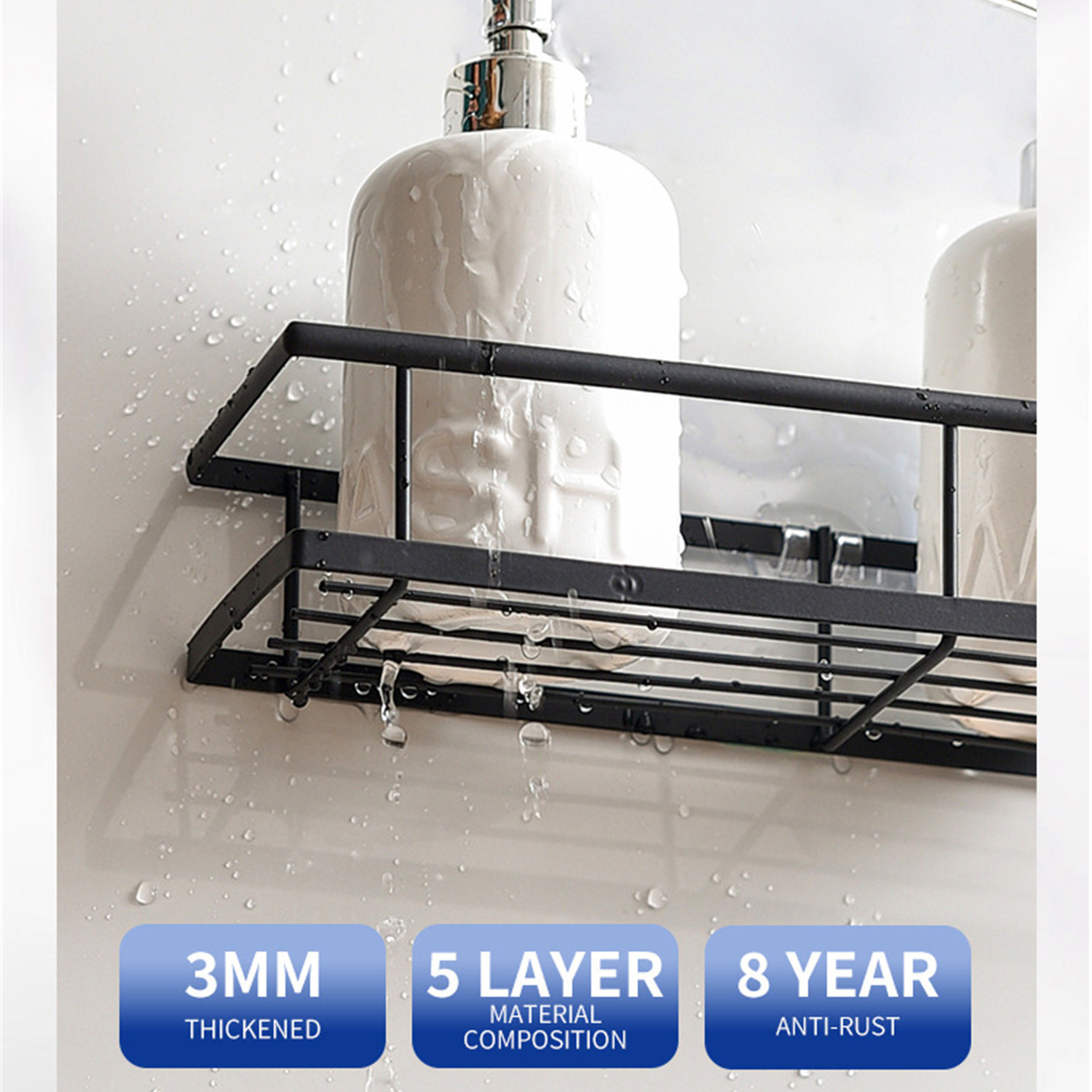 Badkamerorganizer douche caddy - Home Essentials Bathroom Rack recensie en prijs