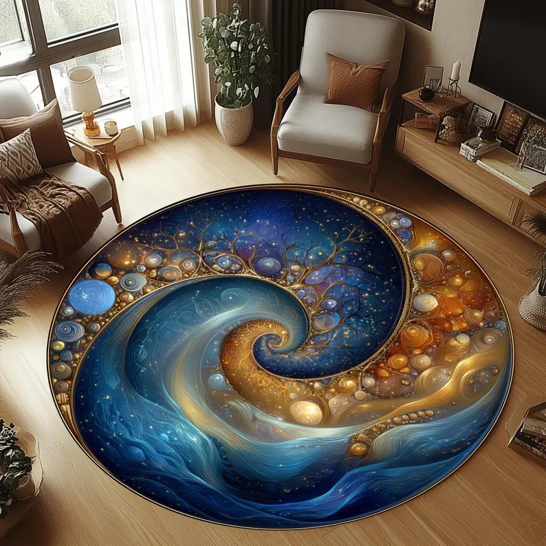 2D ijsbeer rond vloerkleed ijs - Home Bathroom Trends recensie en prijs