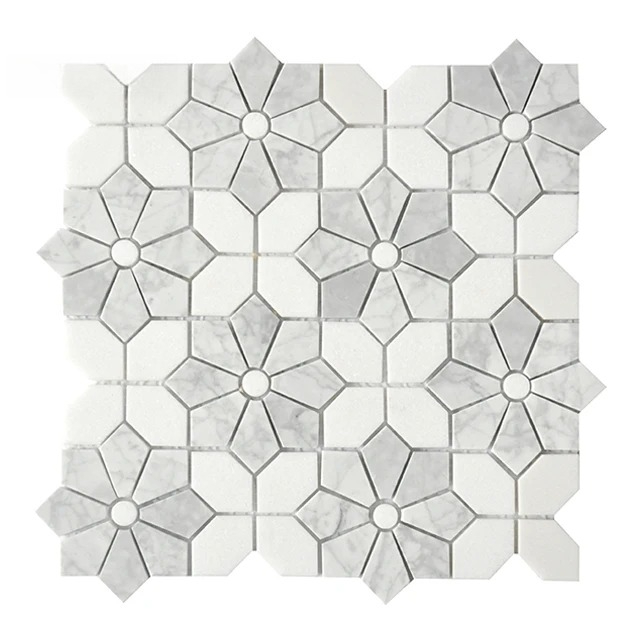 Mozaïek marmeren tegels voor w - Home Bathroom Tiles Design recensie en prijs