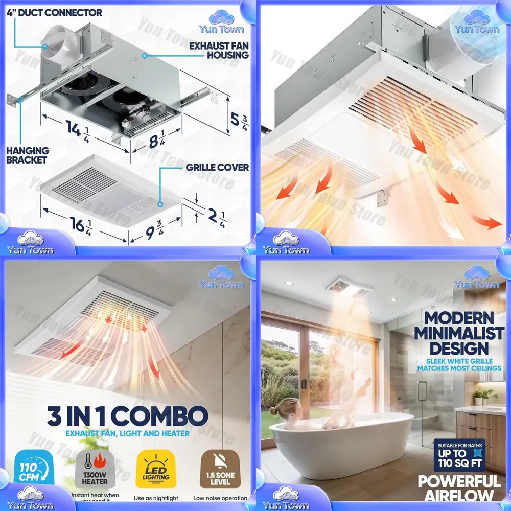 Badkamer afzuigventilator met  - Home Bathroom Vent Fans recensie en prijs