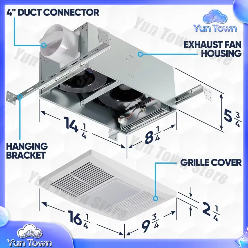 Badkamer afzuigventilator met  - Home Bathroom Vent Fans recensie en prijs