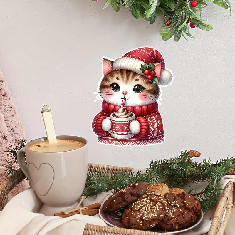 Kerst Kat Muursticker Badkamer - Home Bathroom Tiles Design recensie en prijs