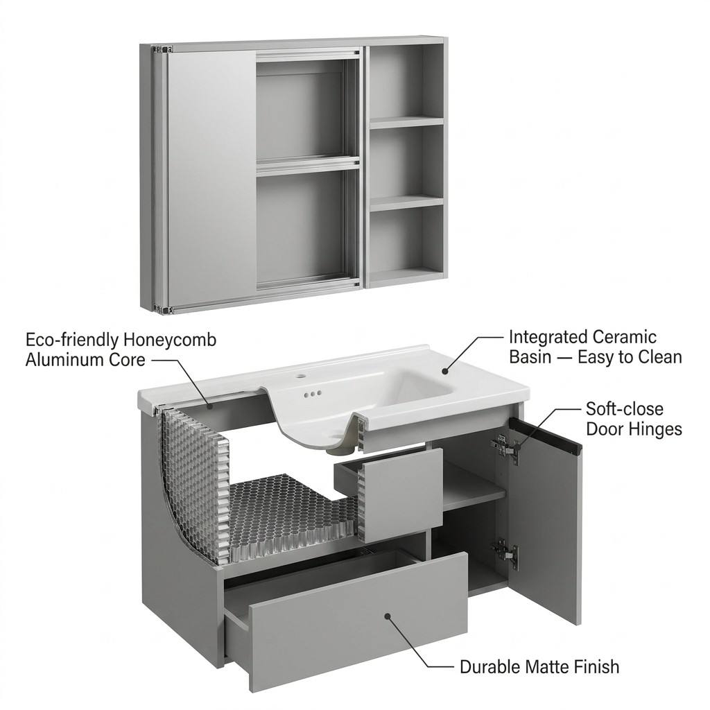 Badkamerkastje Modern Eco-vrie - Home Bathroom Vanity Combo recensie en prijs
