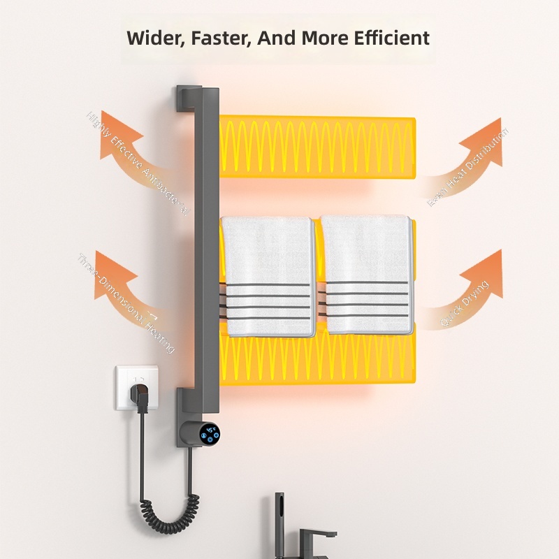 Verticaal aan de muur gemontee - Home Bathroom Towels recensie en prijs